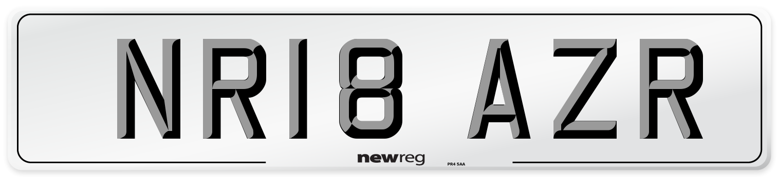 NR18 AZR Number Plate from New Reg